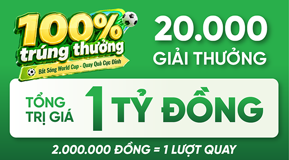 100% trúng thưởng
